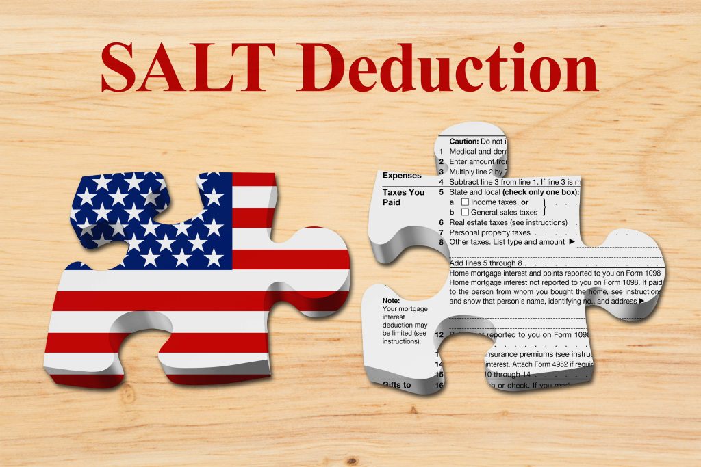 Picture of puzzle pieces showing SALT Deduction representing tax liability